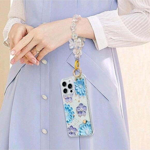 AIGOMARA for iPhone 16 Pro Case with Wristband and Bracelet Chain for Women - Picture 5 of 6